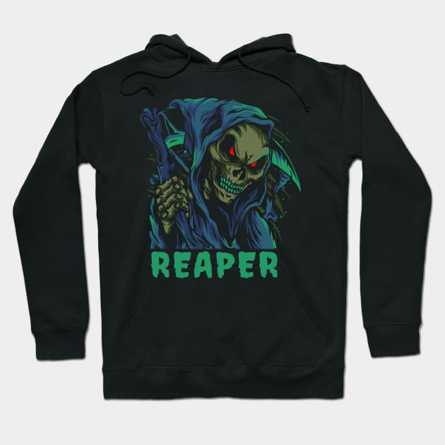 Skull reaper Hoodie by capricorn